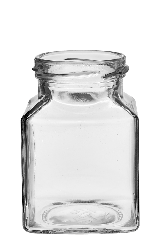 Square jar 200ml 53TO Glass flint